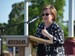 Evangel President, Dr. Carol Taylor, leads the groundbreaking celebration for a new AstroTurf football/soccer field on the University campus, Wednesday, June 8, 2016.